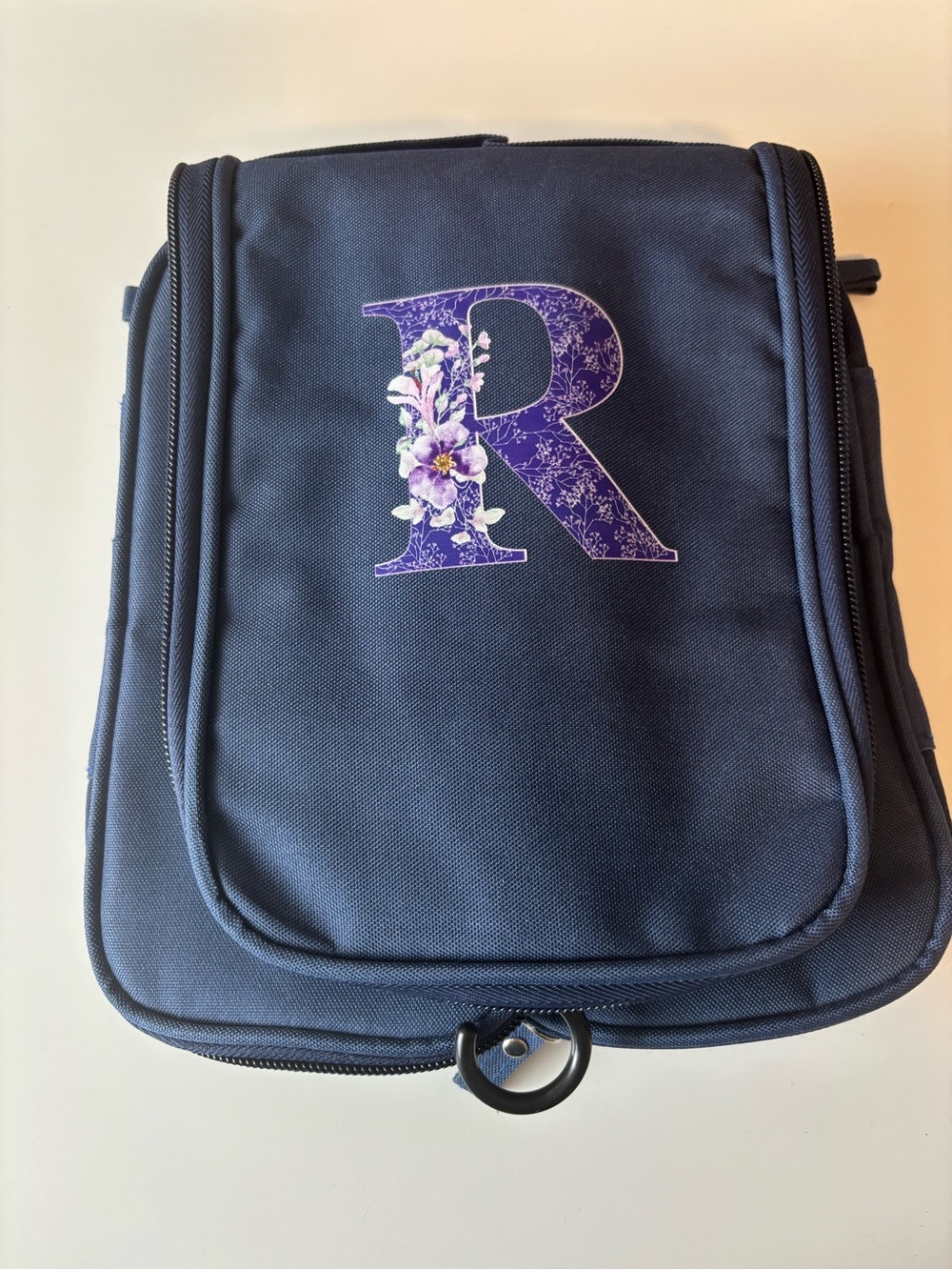 NEW Kids Personalized Kids Accessory/Toiletry Bag in Navy with Floral 'R'